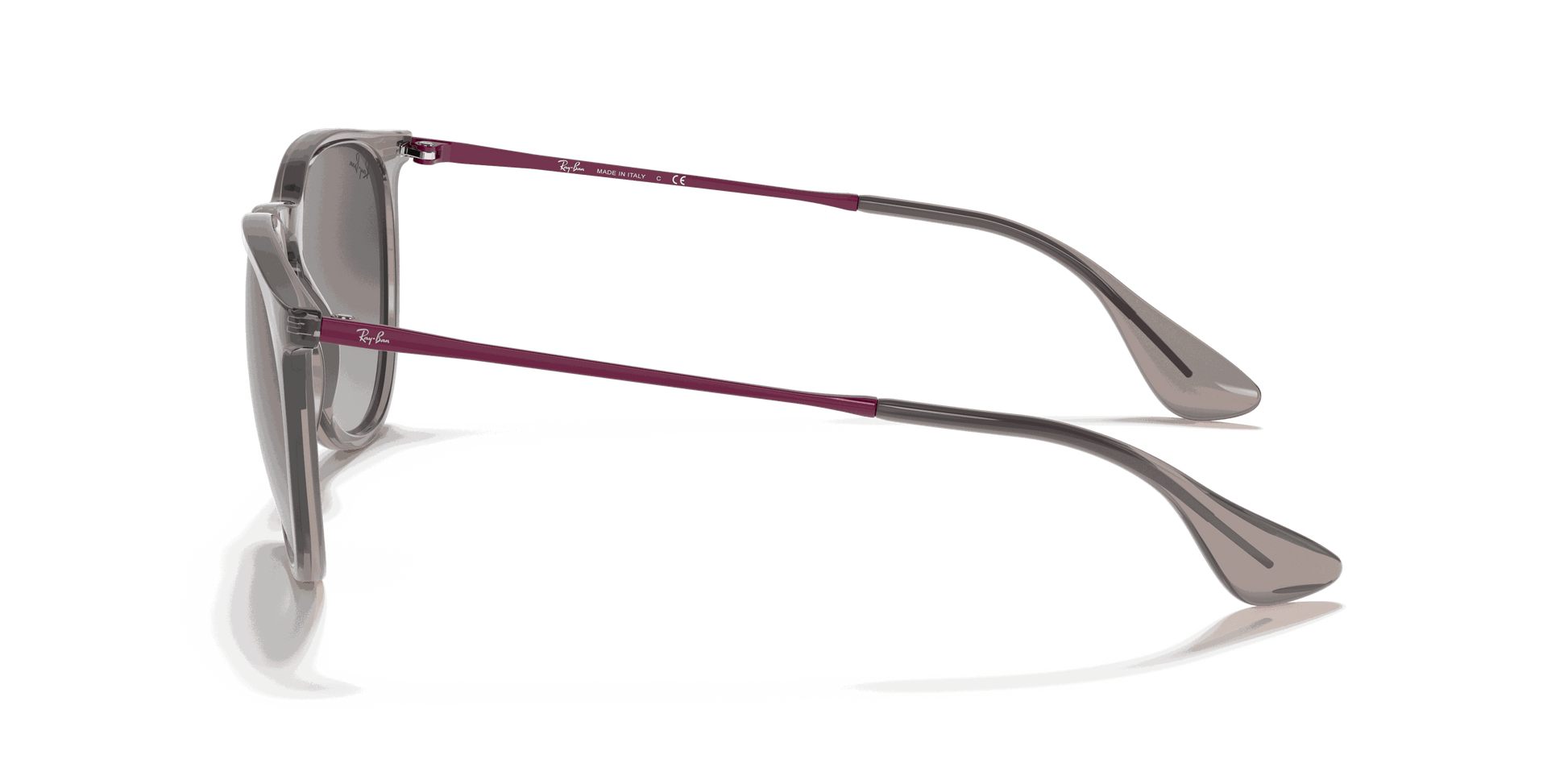 [Light Grey Gradient Dark Grey Lenses, Polished Transparent Grey Frame]