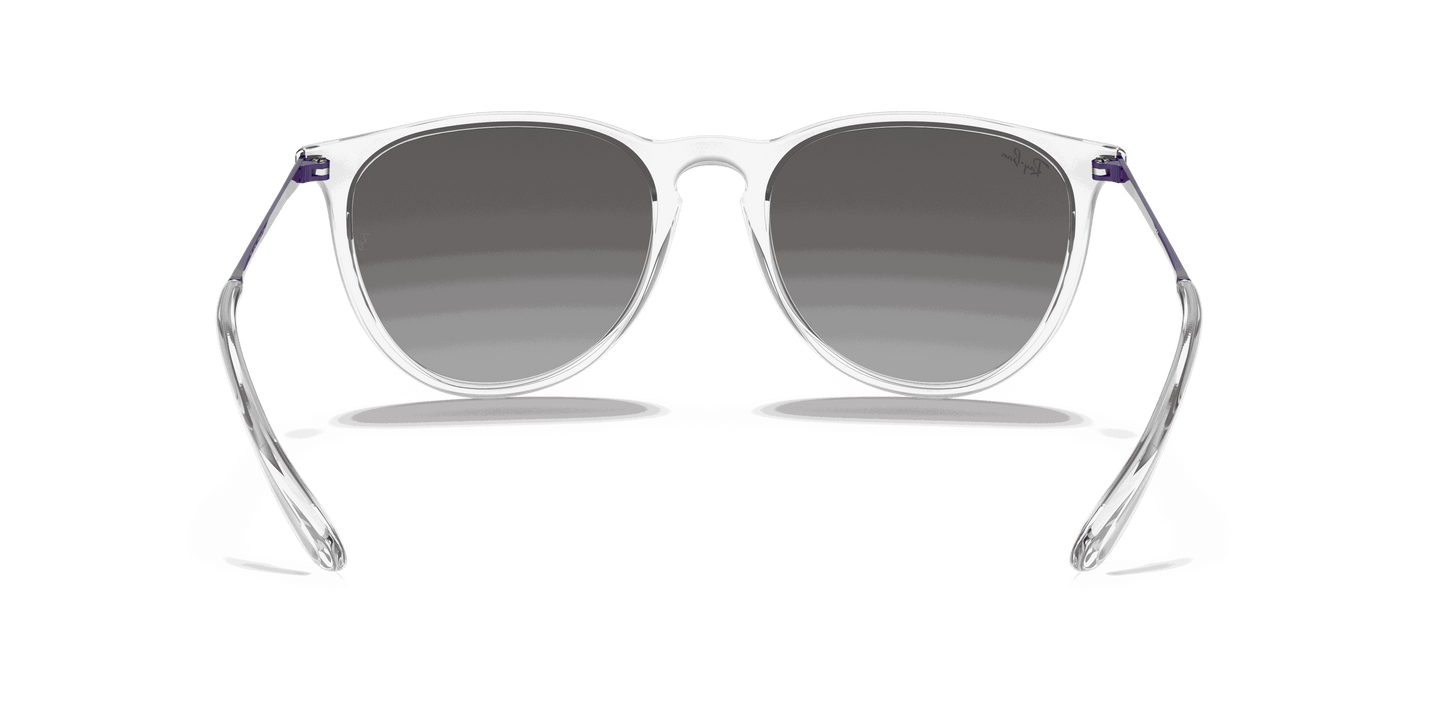[Grey Gradient Lenses, Polished Transparent Frame]
