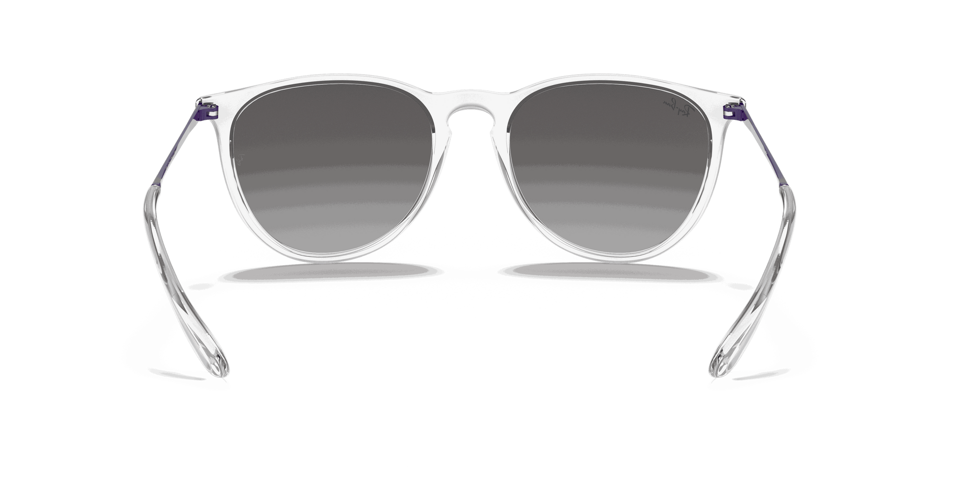 [Grey Gradient Lenses, Polished Transparent Frame]