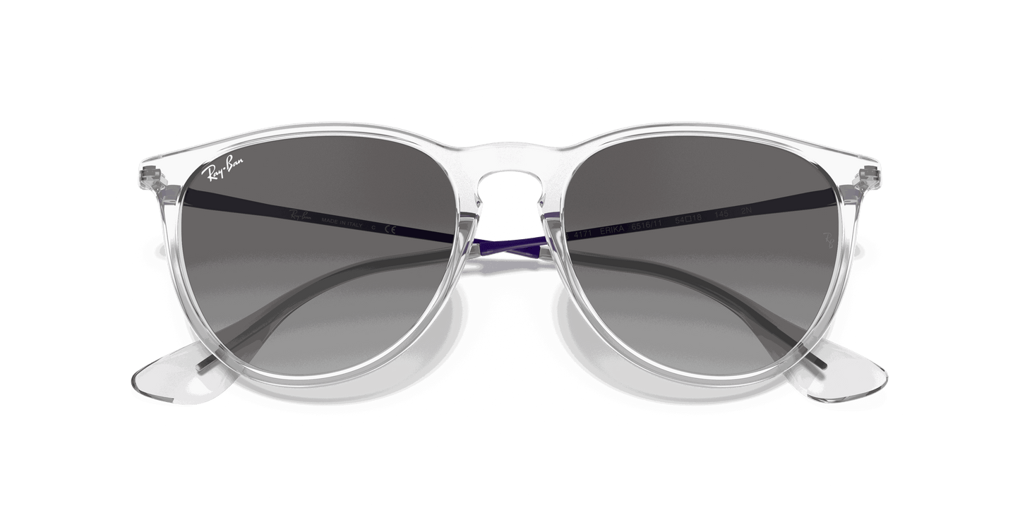 [Grey Gradient Lenses, Polished Transparent Frame]