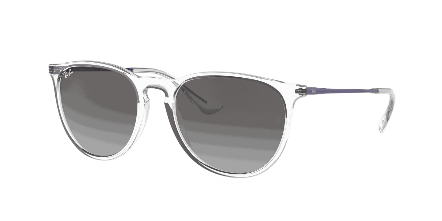 [Grey Gradient Lenses, Polished Transparent Frame]
