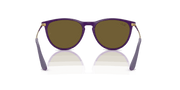 Dark Brown Lenses, Polished Rubber Violet Frame