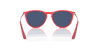 [Dark Blue Lenses, Polished Rubber Coral Frame]