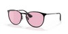 [Photochromic Pink Gradient Blue Lenses, Polished Black Frame]