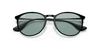 [Photochromic Green Gradient Blue Lenses, Polished Black Frame]