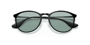 Photochromic Green Gradient Blue Lenses, Polished Black Frame