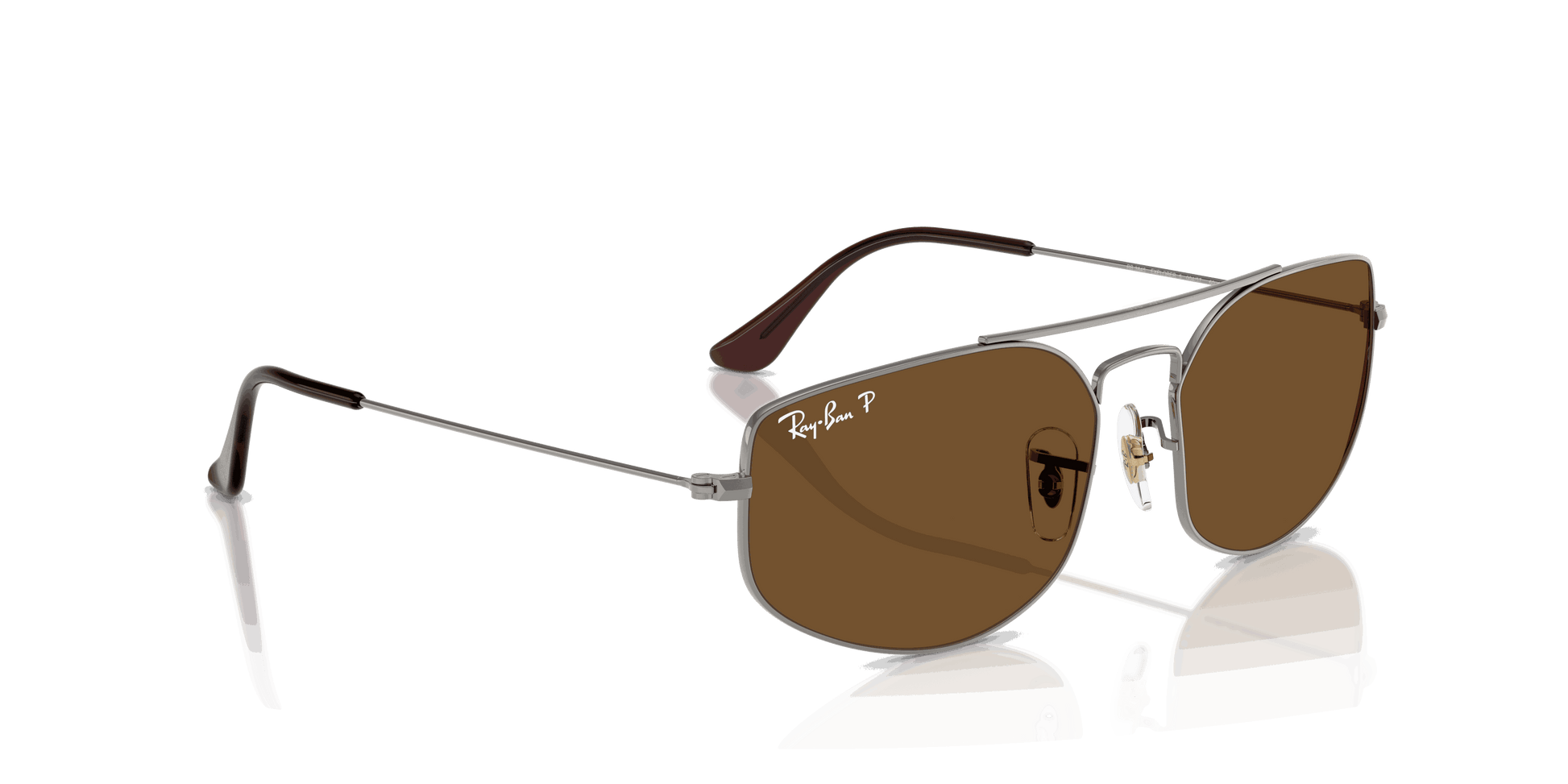 [B-15 Brown Lenses, Polished Gunmetal Frame]