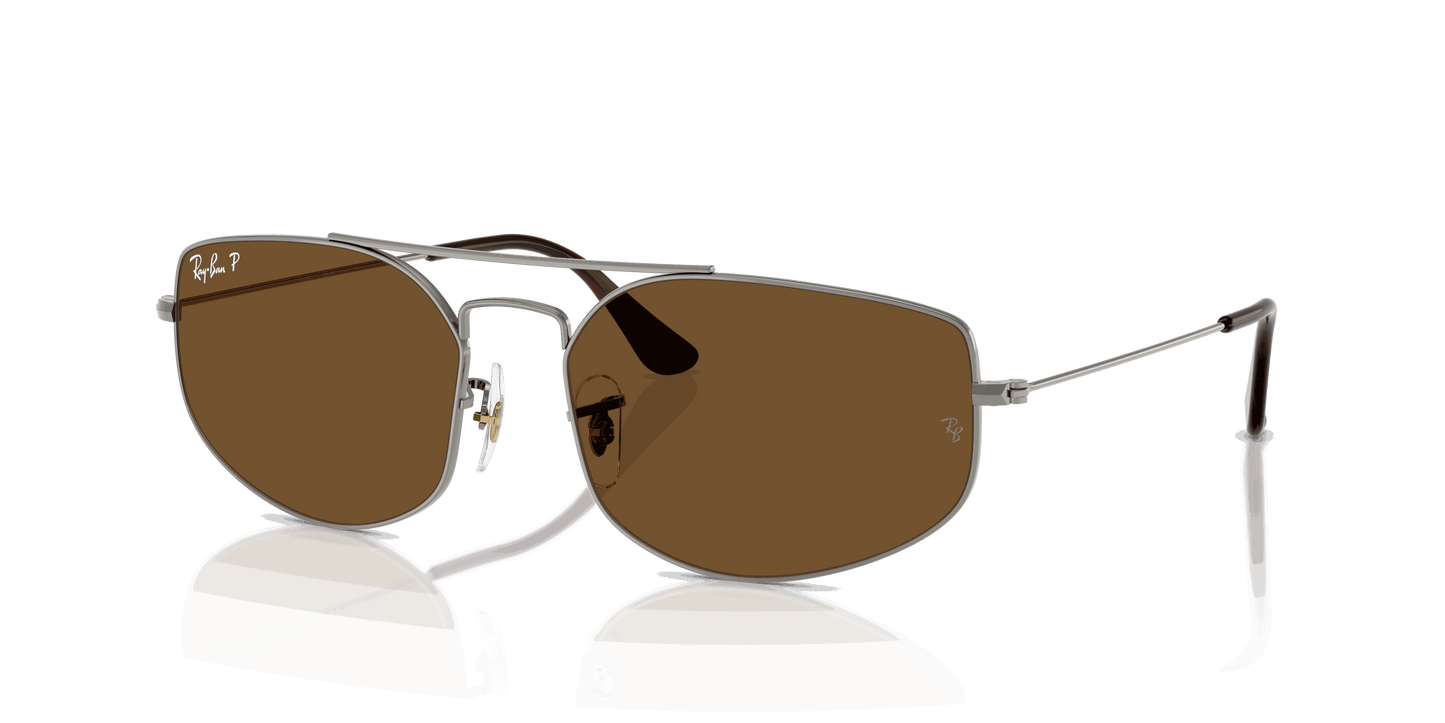 [B-15 Brown Lenses, Polished Gunmetal Frame]