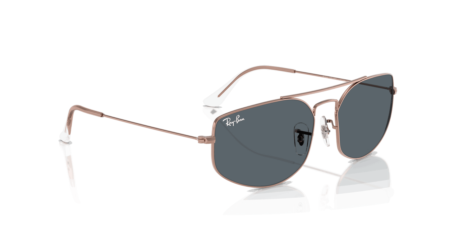 [Blue Lenses, Polished Copper Frame]