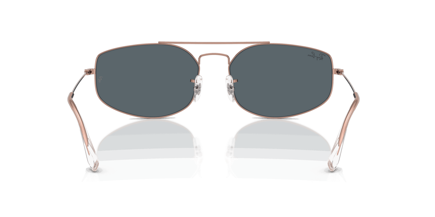 [Blue Lenses, Polished Copper Frame]