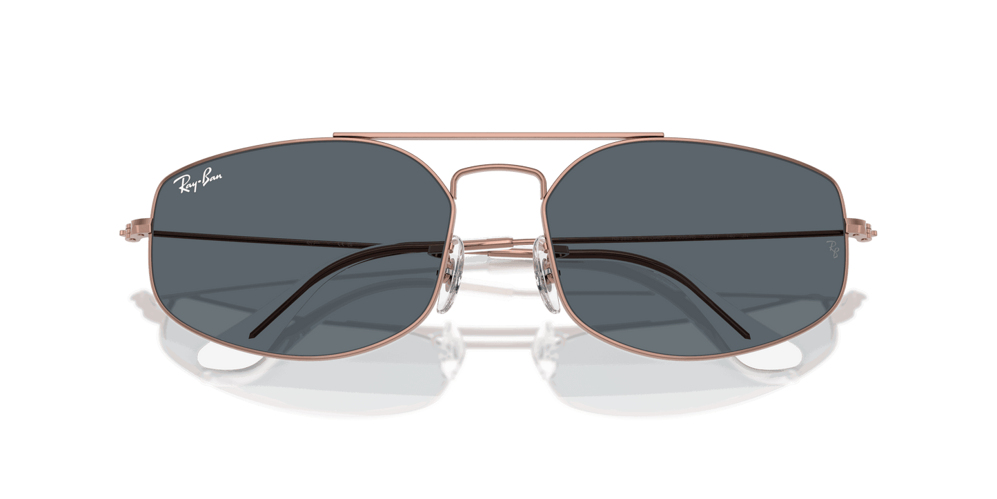 [Blue Lenses, Polished Copper Frame]