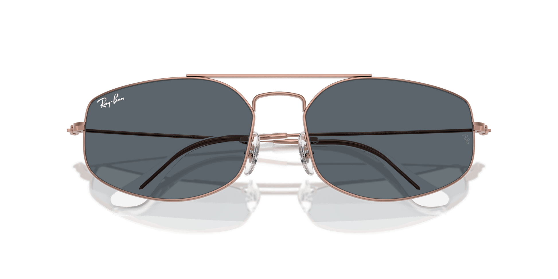 [Blue Lenses, Polished Copper Frame]