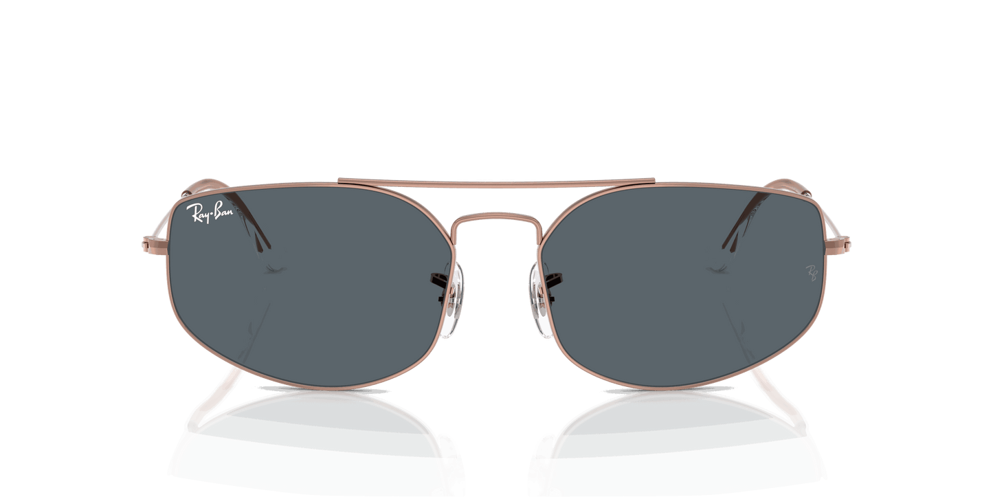 [Blue Lenses, Polished Copper Frame]