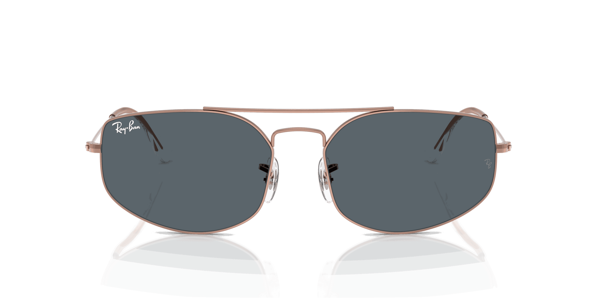 [Blue Lenses, Polished Copper Frame]