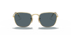 [Blue Lenses, Polished Gold Frame]