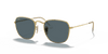 [Blue Lenses, Polished Gold Frame]