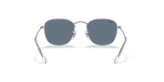 Dark Blue Lenses, Polished Silver Frame