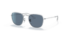 [Dark Blue Lenses, Polished Silver Frame]