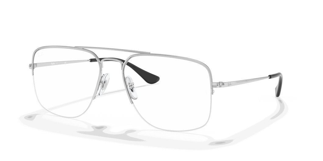 [Clear Lenses, Polished Silver Frame]