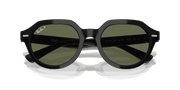 Green Lenses, Polished Black Frame