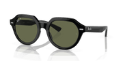 Green Lenses, Polished Black Frame