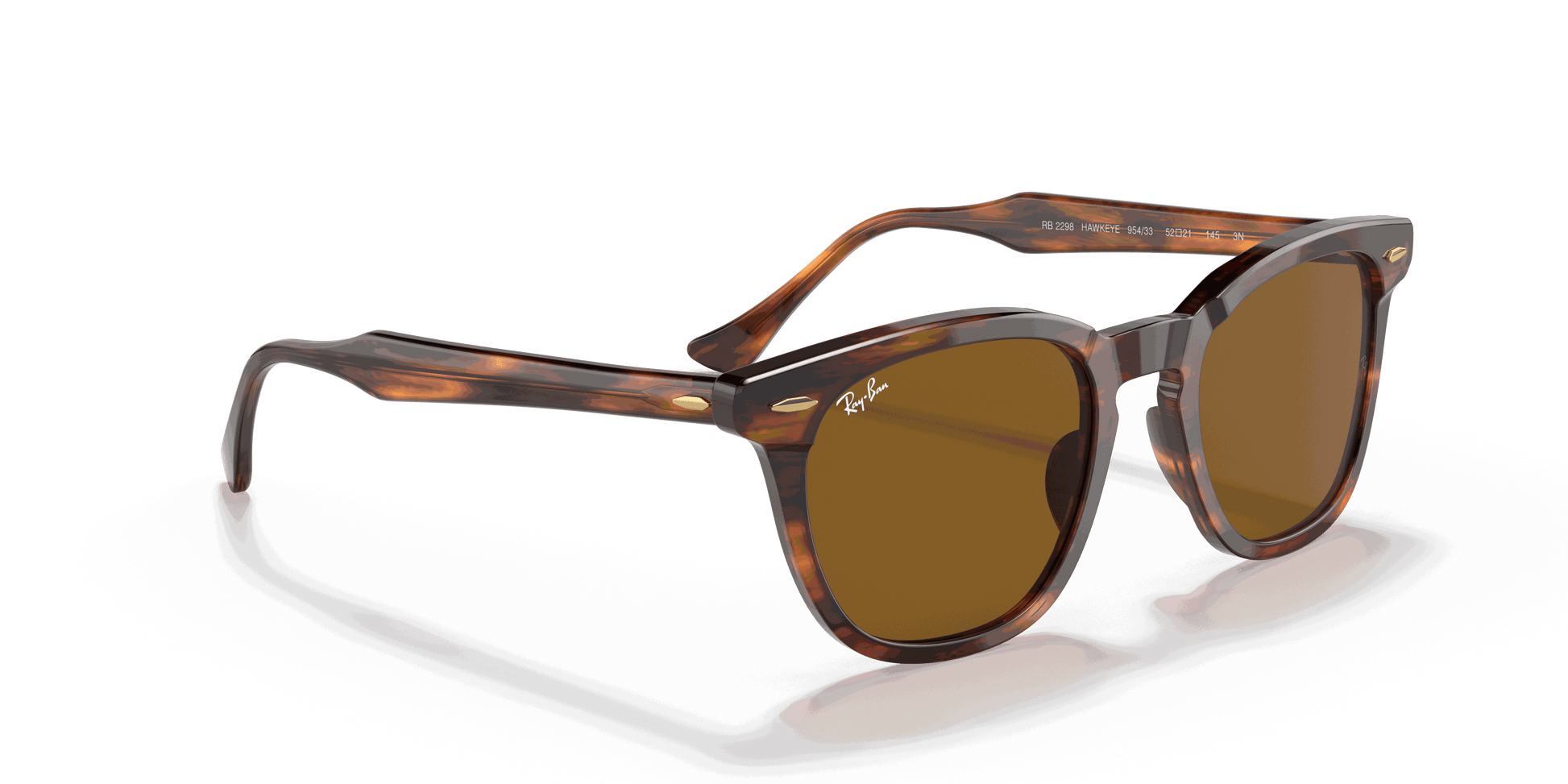 [Brown Lenses, Polished Striped Havana Frame]