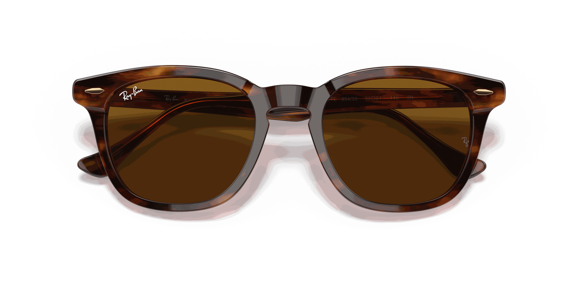 [Brown Lenses, Polished Striped Havana Frame]