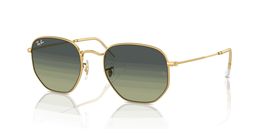 [Green Vintage Lenses, Polished Arista Gold Frame]