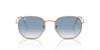 [Clear & Blue Lenses, Polished Rose Gold Frame]