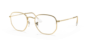 Clear Lenses, Polished Gold Frame