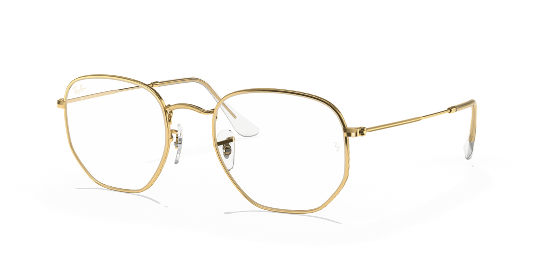 [Clear Lenses, Polished Gold Frame]