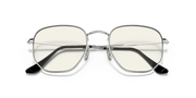 Clear Lenses, Polished Silver Frame