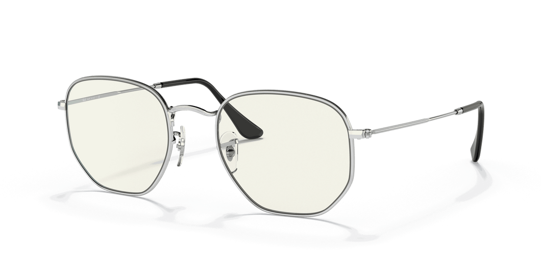 [Clear Lenses, Polished Silver Frame]