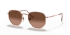 [Brown Gradient Lenses, Polished Copper Frame]