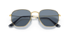 [Polarized Blue/Silver Lenses, Polished Arista Gold Frame]