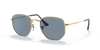 [Polarized Blue/Silver Lenses, Polished Arista Gold Frame]