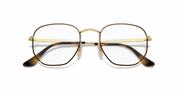 Clear Lenses, Polished Havana On Gold Frame