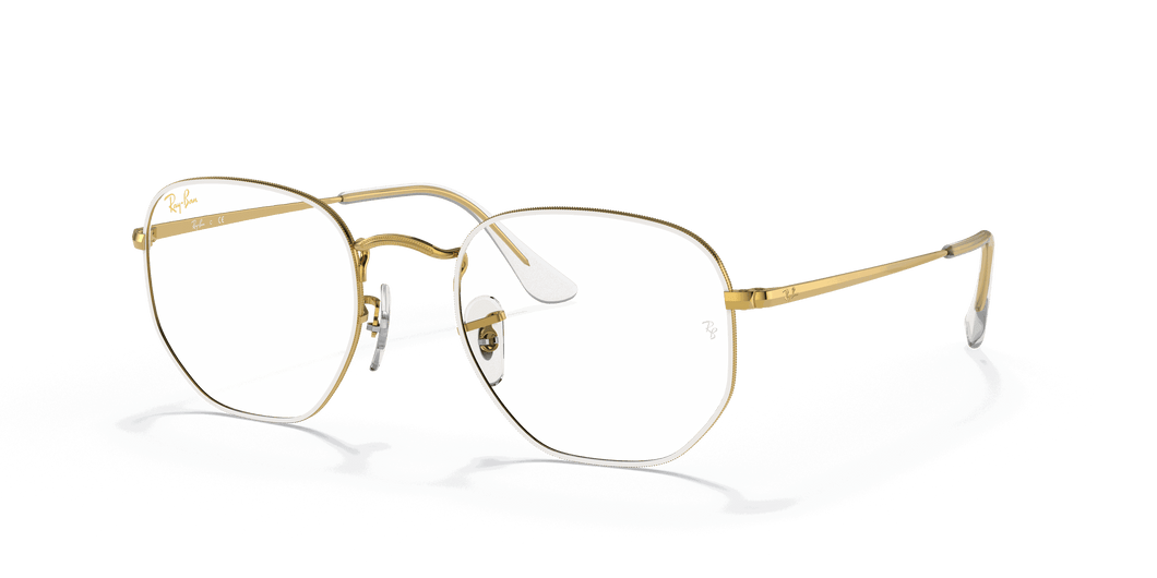 [Clear Lenses, Polished White Frame]