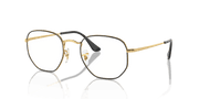 Clear Lenses, Polished Black On Gold Frame