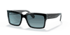 [Blue Gradient Lenses, Polished Black On Transparent Frame]