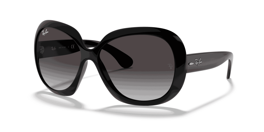 [Grey Gradient Lenses, Polished Black Frame]