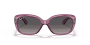 Grey Gradient Polar Lenses, Polished Transparent Violet Frame