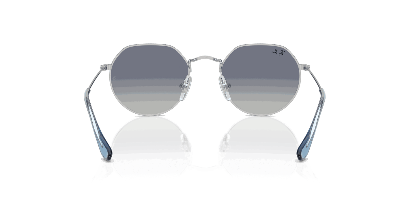 [Grey Blue Lenses, Polished Silver Frame]