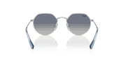 Grey Blue Lenses, Polished Silver Frame