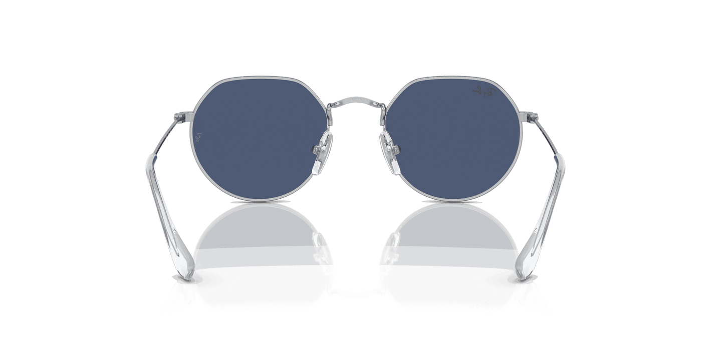 [Dark Blue Lenses, Polished Silver Frame]