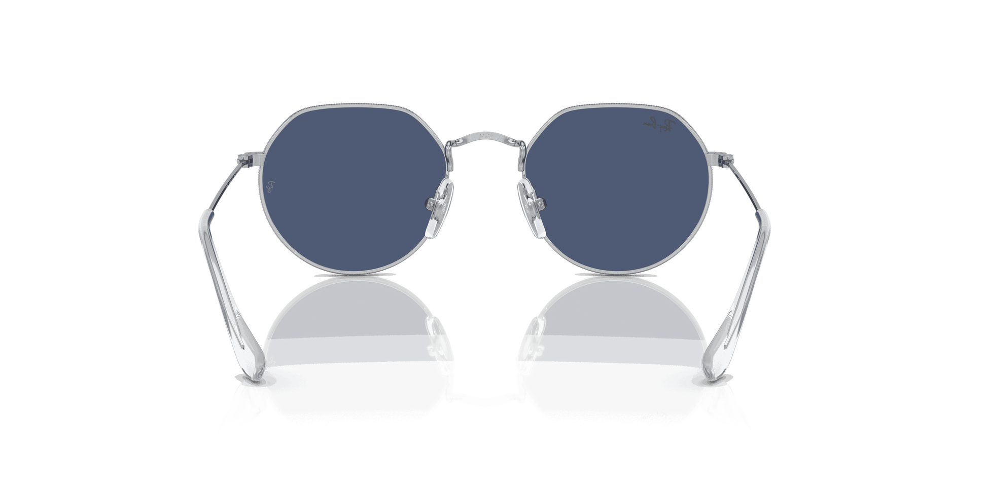 [Dark Blue Lenses, Polished Silver Frame]