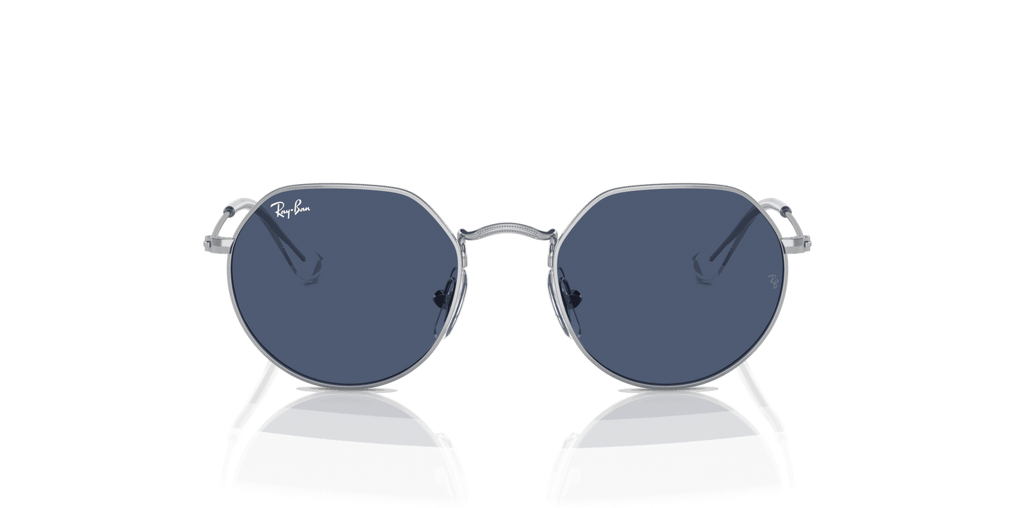 [Dark Blue Lenses, Polished Silver Frame]