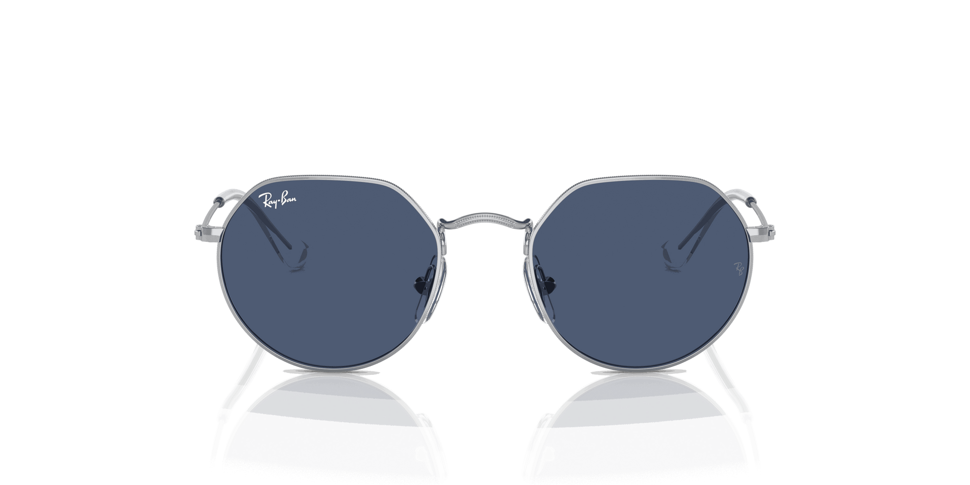 [Dark Blue Lenses, Polished Silver Frame]