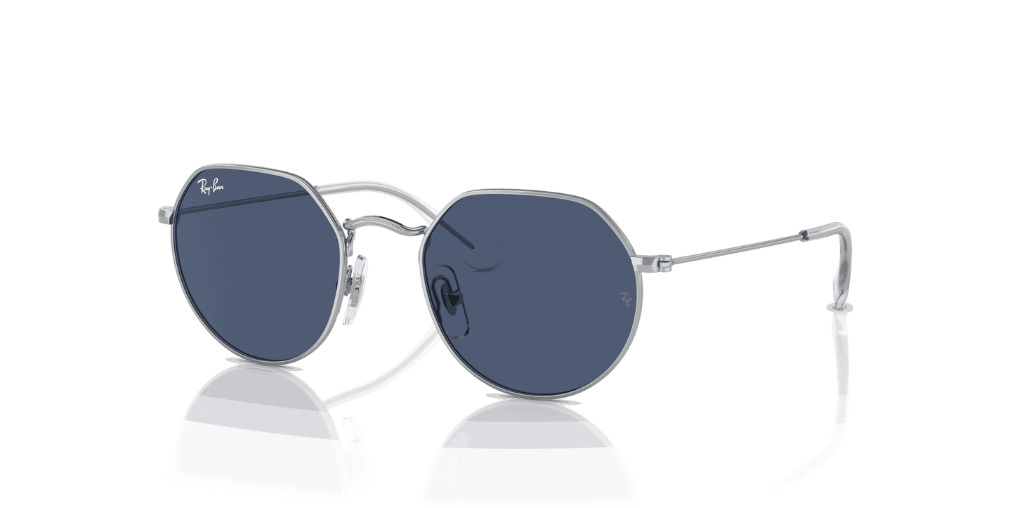 [Dark Blue Lenses, Polished Silver Frame]