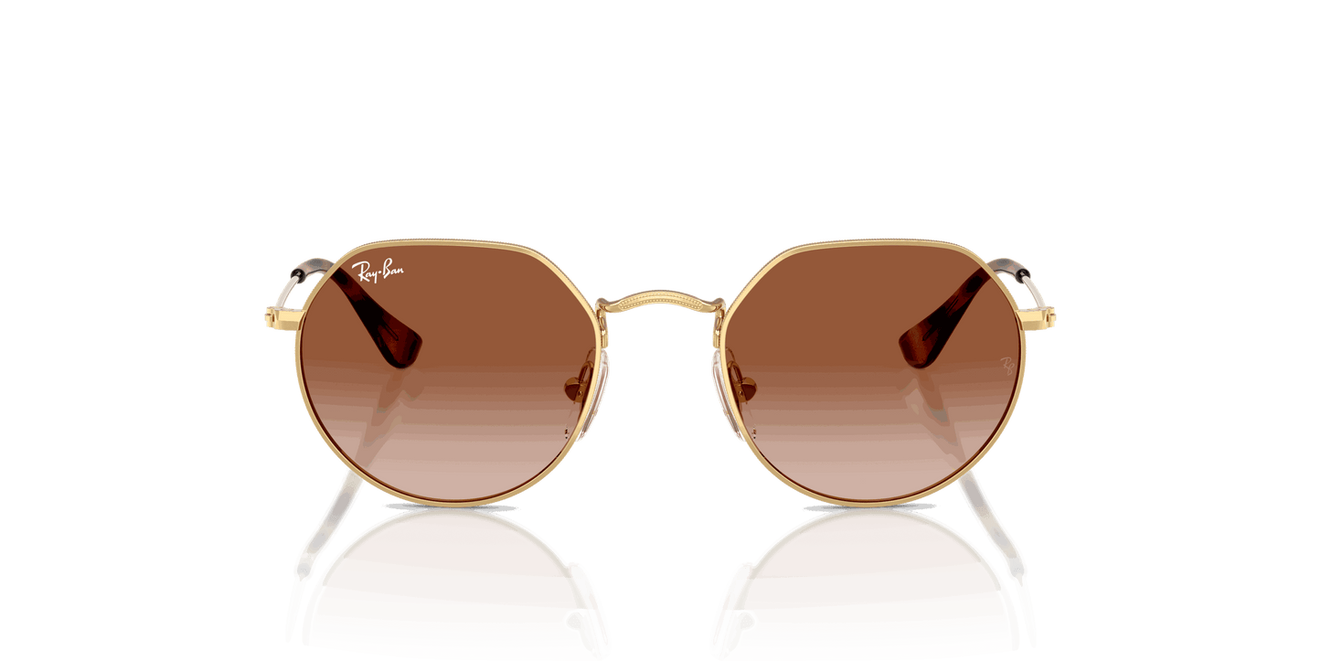 [Gradient Brown Lenses, Polished Arista Gold Frame]